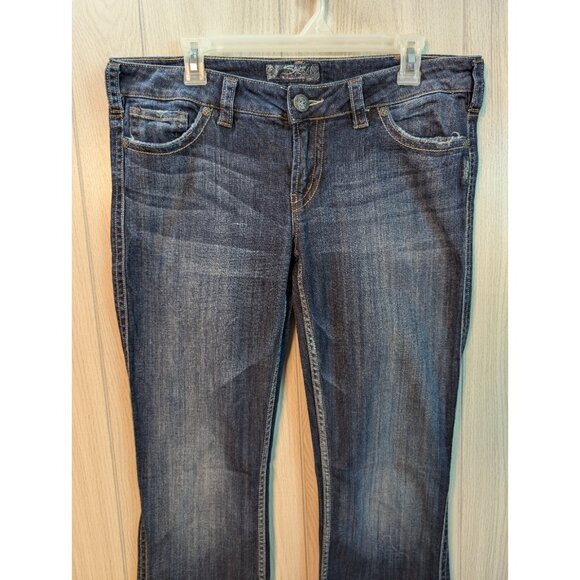 Silver Jeans Frances 18" Bootcut Flare Size Womens 33x33 Low Rise Dark Wash - Picture 2 of 11